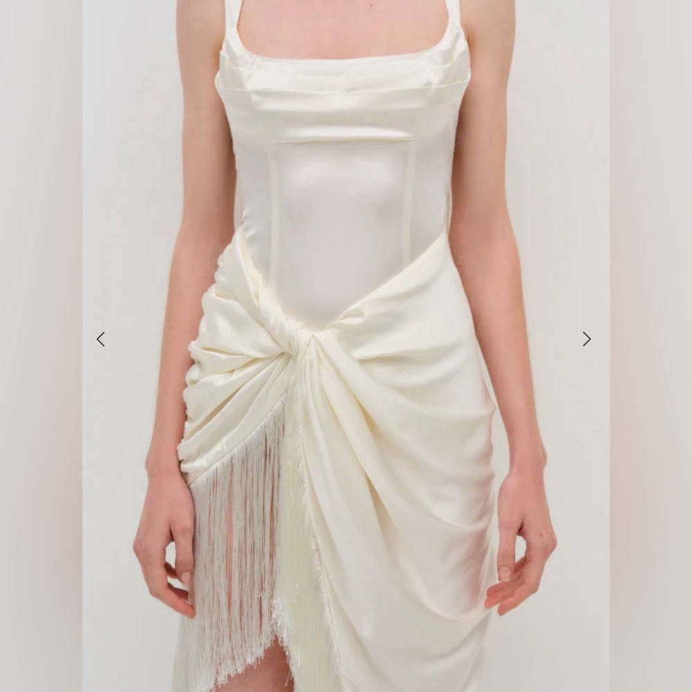 For Love & Lemons Anisa Fringe Midi Dress